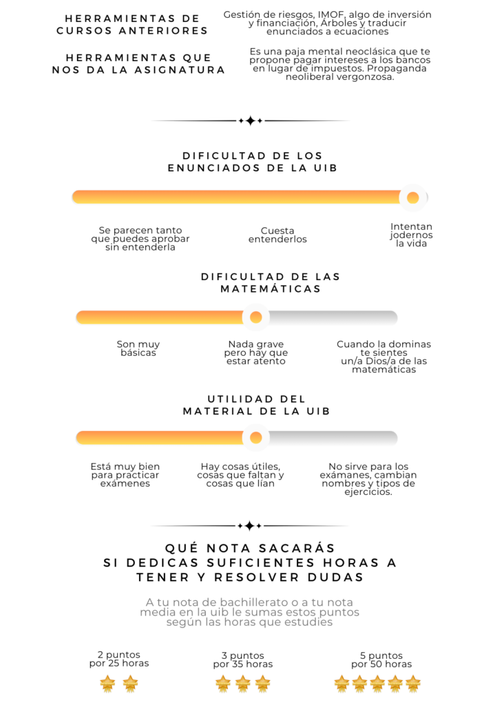 Herramientas que nos da la asignatura de cursos anteriores