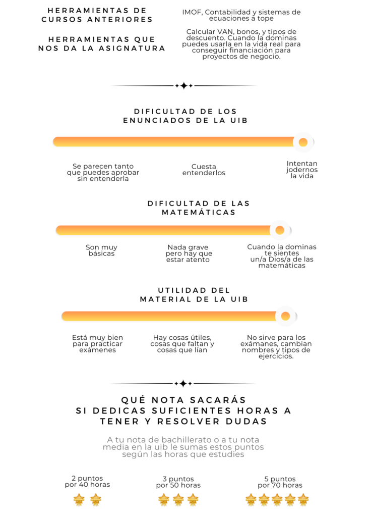 Herramientas que nos da la asignatura de cursos anteriores
